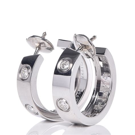 mens cartier earrings|cartier 18k diamond earrings.